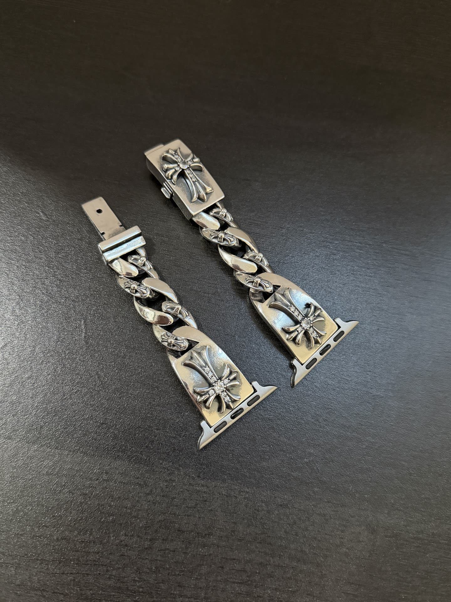 Chrome Hearts Silver Cross Link Bracelet